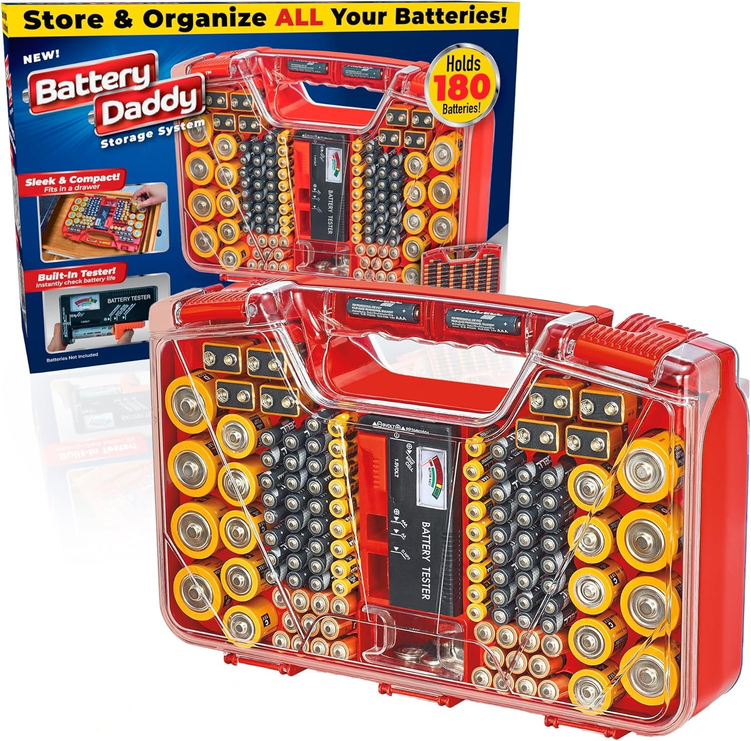 Battery Daddy Storage & Organizer Case w/Tester